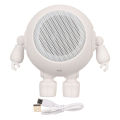 Portable Bluetooth Speaker Robot Shape Bluetooth 5.0 1000mAh Built in Mic Mini Wireless Speaker for Home Outdoor Party White. 