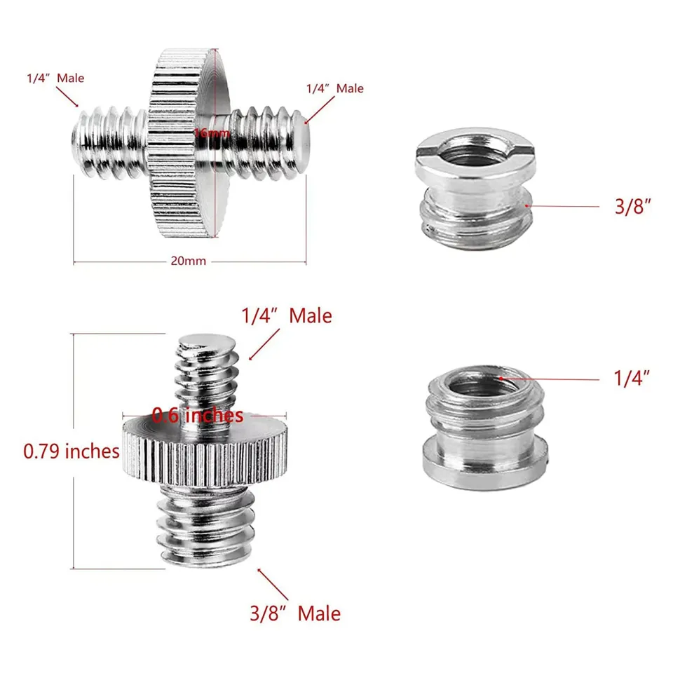 SmallRig 1/4" To 3/8" Camera Screw Adapter | 10-Pack For Tripods, Plates, Mounts | Stainless Steel & Zinc Alloy