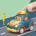 【Krystal】Baby Cartoon Press Go Car Set, Pull Back Toy for 1+ Years, Safe ABS, Early Learning Fun.