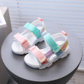 Yfashion Baby Beach Sandals Colorful Soft Sole Anti-slip Breathable Magic Sticker Toddler Shoes For 1-3 Years Old For Girls.