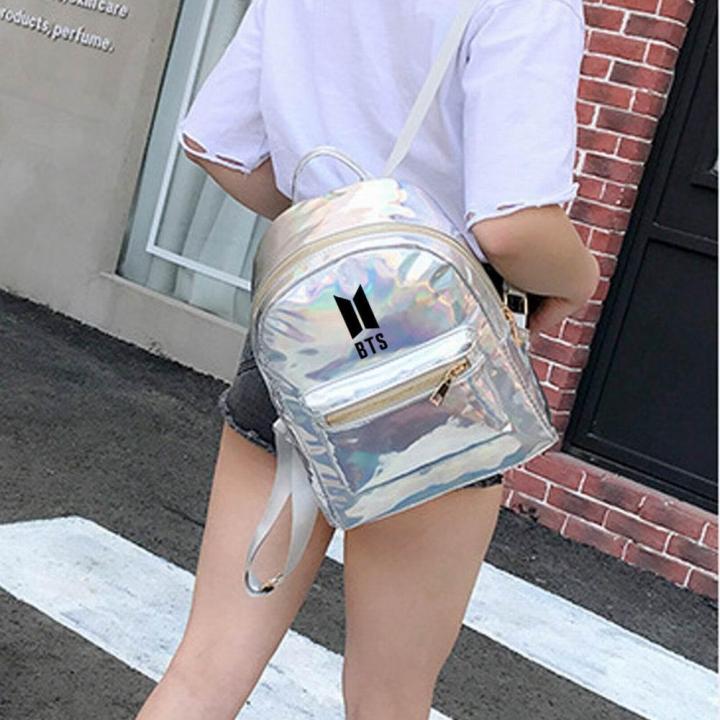 K-pop BTS Women Fashion Mini PU Leather Bag School Backpack