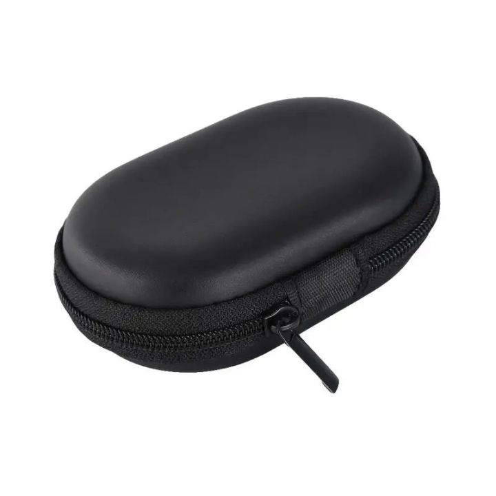 Oval Earphone Case Mini Earbuds Hold Storage Box Headset Bags Portable Zipper Headphone Carrying Bag Headsets Container