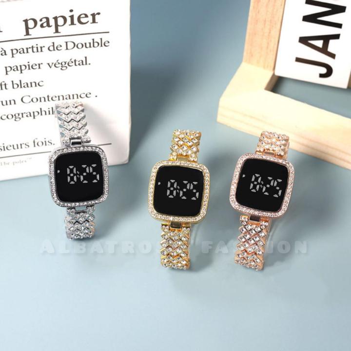 Elegant Luxury Full Diamond Touch Screen Ladies Watch