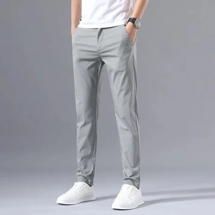 Smart%20Casual%20Pants%20Men%20Classic%20Cotton%20Straight%20Business%20Formal%20Men's%20Summer%20Trousers%20Stretch%20Pant%20Clothing%20Male%20Pantalon%20Hombre%20-%20Image%202