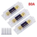 3Pcs Fuse Car ANL Fuse Holders Electrical Protection ANL Fuse Fusible Link with Fuse 80A Fuses AMP. 