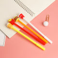 Korean Version Simple Creative Hamburger Shape Neutral Pen Cola Fries Water-based Pen Students Learn Stationery Supplies jingu. 
