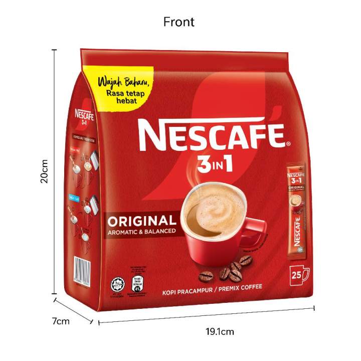 Nescafe 3in1 Original Aromatic & Balanced (18g X 25stik) 450G