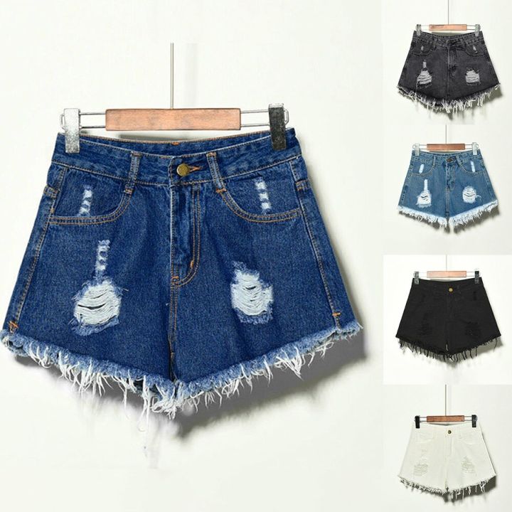 Summer%20Casual%20Summer%20Denim%20Women%20Shorts%20High%20Waist%20Fur-lined%20Leg-openings%20Plus%20Sizes%20S-%20Short%20Jeans%20-%20Image%204