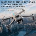 Brushless Motor Drone Three-Axis Flow Positioning Brushless Motot Folding 4k Dual Camera Four-Sided Obstacle Avoidance Drones Black df. 
