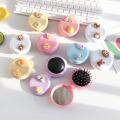 2023NWE 1pc Round Small Massage Folding Comb Girls Hair Brush with Makeup Mirror Portable Hair Styling Tool Traveling Mini Pocket Mirror.