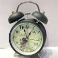 Black Metal Alarm Clock Twin Bell Table Clock Loud Alarm Clock For Home Office.