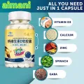 Height Growth Calcium Vitamin D Pills Natural Vegan Capsules To Grow Taller Bone Strength Without Growth Hormone 200 Softgel. 