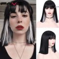 FAVE Wig With Bangs Light Purple Shoulder Length Synthetic Hair Bob Straight Hair For Black And White Women Daily Life Party. 
