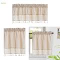 Farmhouse Valance Windows Short Curtain for Bedroom Kitchen Decoration 150cmx60cm.