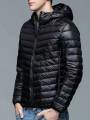 ZAFUL Down Jacket for Men Solid Zipper Warm Coats Quilted Hooded Puffer Jacket Winter Streetwear Parkas Basic Unisex Outwear NEW. 