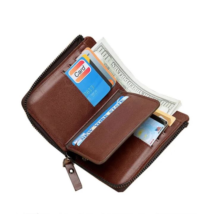 Fashion%20Men's%20Leather%20Wallet%20RFID%20Anti%20Theft%20Male%20Business%20Card%20Holder%20Man%20Money%20Bag%20Purse%20Zipper%20Wallet%20for%20Men%20-%20Image%204
