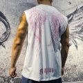 Men TaTops Sleeveless Muscle Shirts Broad Shoulders Gym Fitness Workout Top Tees for Men. 