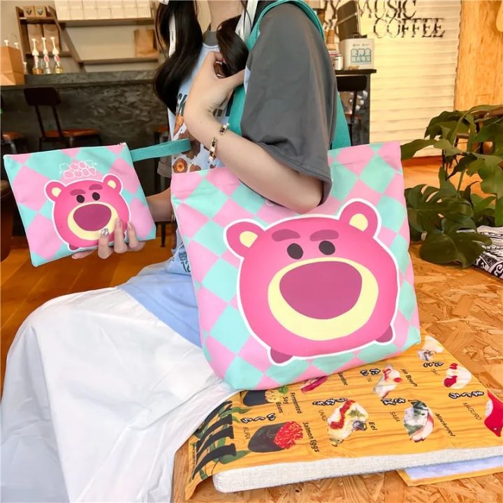 2pcs%20Kawaii%20Hello%20Kitty%20Canvas%20Tote%20Bag%20For%20Women%20Zipper%20Large%20Capacity%20Shoulder%20Bag%20Cartoon%20Handbag%20Ladies%20Books%20Bag%20-%20Image%202