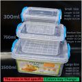 Plastic Fair Food Storage Box Container With Lid - 3pcs Set 1500ml 750ml 300ml. 