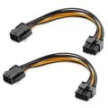 2 Pack Graphics Card 6 Pin to 8 Pin PCIe Adapter Power Cable (GPU Video Graphics Card Power Cable) 7.8 Inch. 