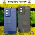 Symphony Helio 80 Luxury Carbon Fiber Soft Silicon Mobile Phone Back Cover Helio 80 Back Case. 