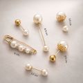 Premium Hijab Pin & Brooch Set - Adjustable Waist Pin for Shari/Dress/Trouser - 2 Pcs Set Stone & Pearl Safety Pins for Women. 