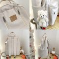 JULYCCINO Multifunction Double Zipper Women Backpack Teenager Girls Laptop Backpack Student Shoulder Bag Korean Style Schoolbag.
