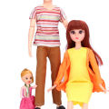Family Dolls Set Of 5 People With 3 Kids Dad Pregnant Mom Girl Pretend Play Toys. 