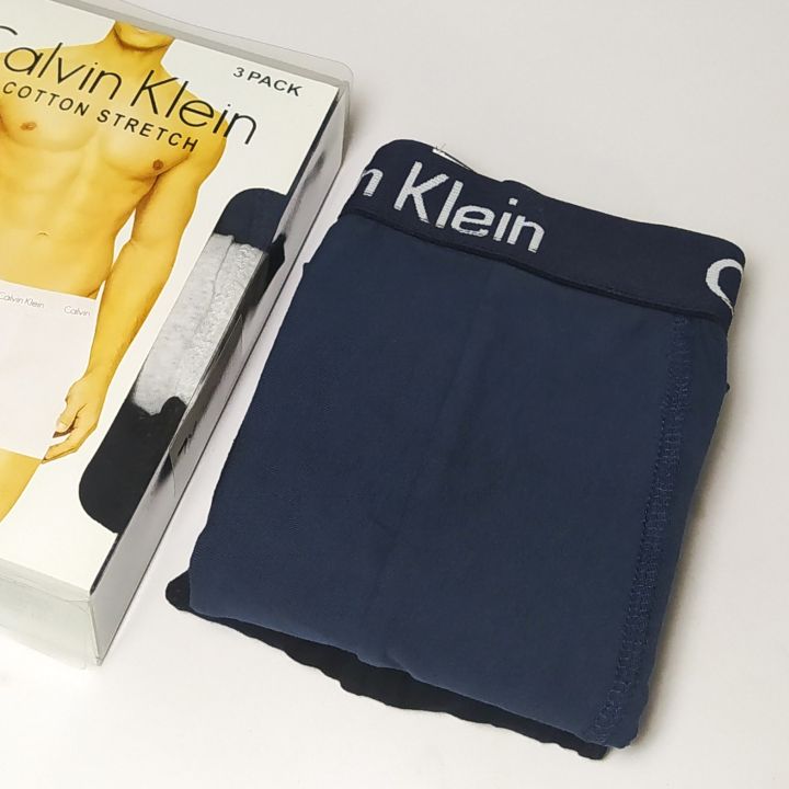 03 Piece  Comfortable  Boxer Underwear for Men - 100% cotton Good Quality Under Wear. ( 03 different colors )