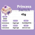 MMD Princess V3 Switch Linear Tactile 38/45/53/48/60g HIFI Sound Mechanical Keyboard Switches POM PTFE Material Custom DIY 5Pins. 