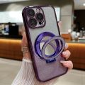 【Shop the Latest Trends】 HODON Plating Glitter Diomand Magnetic Ring Holder Phone Cases For 16 15 11 12 13 14 Pro 7 8 Plus X XR XS Case Lens Film Gradient Make-up Stand Cover.