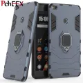 For Xiaomi Mi Max 2 Phone Case, Silicone TPU and Hard PC Luxury Armor Shockproof Metal Ring Holder Cover Phone Casing. 