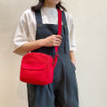 2023 Korean style simple solid color versatile Japanese crossbody bag bag fitness shoulder canvas bag school bag for men and women. 
