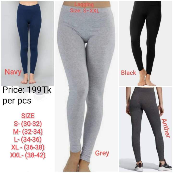 Women Basic Solid Color Cotton Full Length Leggings