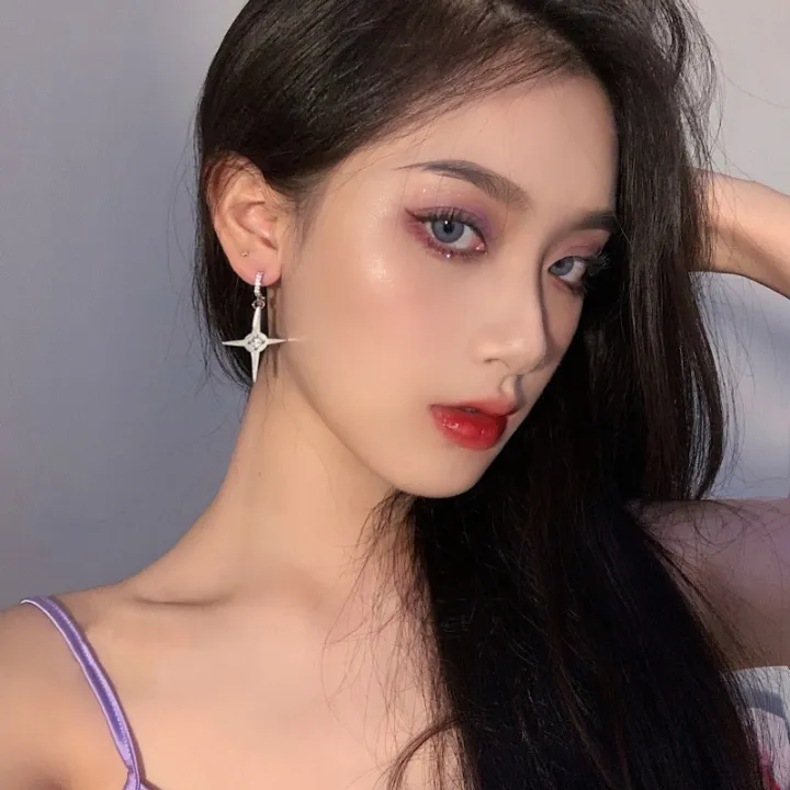 Color%20Metal%20Stars%20Pendant%20Earring%20Simple%20Inlaid%20Rhinestone%20Cross%20Drop%20Earrings%20Y2K%20Creative%20Dangle%20Earrings%20Korean%20INS%20Style%20Personality%20Sweet%20Cool%20Girl%20Fashion%20-%20Image%204