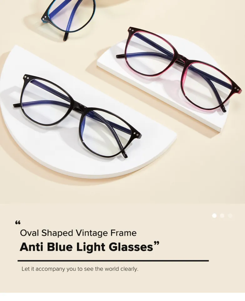 Vintage Round Blue Light Glasses - Anti Radiation Computer Glasses For Men & Women (Gun Color)