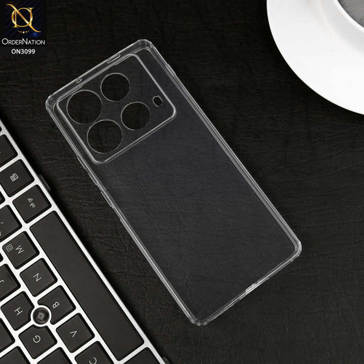 Infinix Note 40/Note 40 pro Premium Silicone Case Crystal Clear Soft TPU Ultra-Thin Transparent Flexible Protective Mobile Phone Back Cover