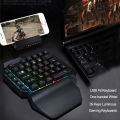 Colorful 39 Keys F6 USB Wired Keyboard RGB Ergonomics Game Gaming Keyboard One-Handed For Gamer Tablet PC Laptop. 