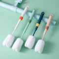 1 s Glass Cup Brush Silicone Cleaning Brush Home Long Handle Thermos Replaceable Sponge Cup Washing Brush Milk Bottle BrushBasketball. 