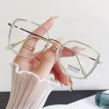 Fashion Large Square Frame Anti Blue Light Glasses Women Modern Transparent Computer Gaming Eye Protection Plain Spectacles.