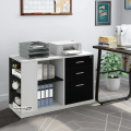 Office Storage Organizer File Cabinet Sideboard Printer Stand File Rack with Drawers- Model 3D0P5S by KARIGOR. 