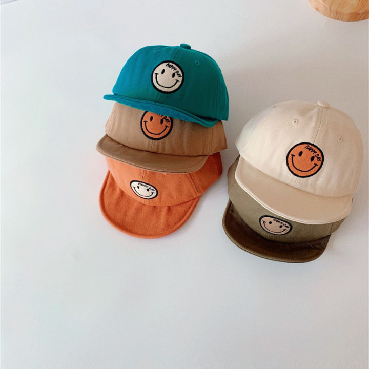 2%20to%207%20Year%20Old%20Baby%20Embroidered%20Smiley%20Baseball%20Cap%20Boys%20And%20Girls%20Soft%20Brim%20Sunhat%202022%20Spring%20New%20Kids%20Hat%20-%20Image%202
