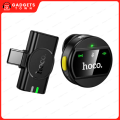 HOCO | L21 “Charm” Wireless Lavalier Microphone | Type-C or Lightning Receiver | Omnidirectional Electret, ENC Noise Reduction | Clip-On, Plug & Play | For Android & iPhone. 