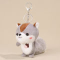 Big tail squirrel plush pendant women's bag bag key chain bucktooth rat pendant plush toy grab doll machine doll. 