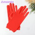 Amamia Satin Elastic Gloves Breathable Milk Silk Satin Stretch Gloves. 