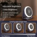 Muziso mini desk fan with lamp built-in battery rechargeable USB portable fan cool camping gear wall mounted small Electric fans. 
