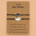 Charm Bracelet For Couple Friendship Compass Tai Chi Butterfly Pendant Rope Chain Bracelet Bangle For Women Men Lucky Jewelry. 