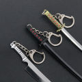 Anime Bleach Kurosaki Ichigo Sword Keychains Hitsugaya Toushirou Katana Weapon Pendant Keyring Jewelry Metal Key Chain Trinket. 