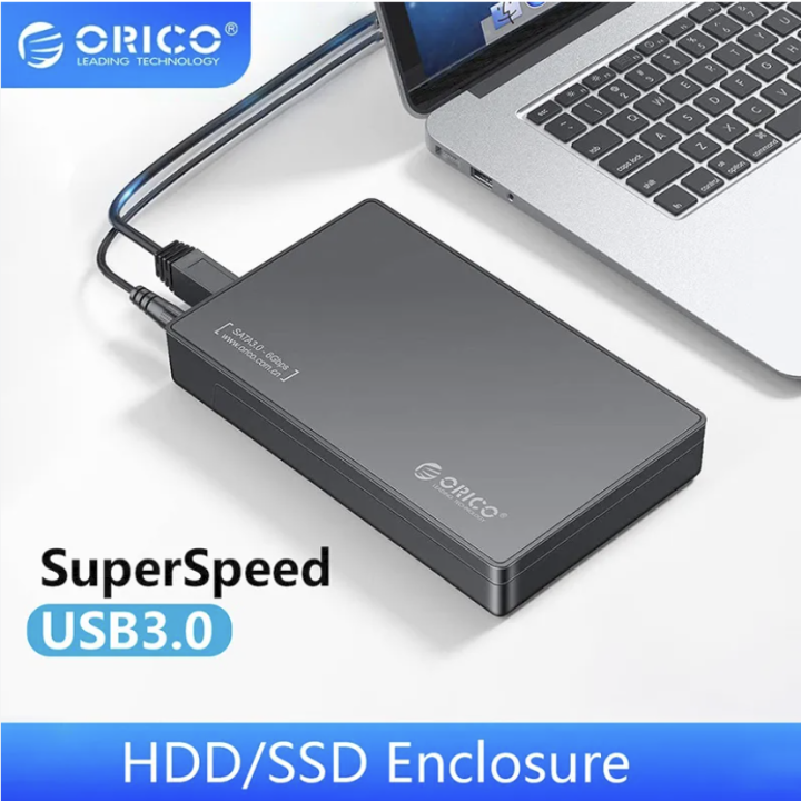 ORICO 3588US3-V1 Inch HDD Case External Hard Drive Enclosure SATA to  USB 5Gbps HDD Box for SSD Black Disk Case Tool-free