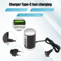 6 Port Type C PD Charger Mobile Phone Charging Dock Station B EU Plug. 